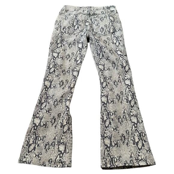 FRAME Snake Print Le Crop Mini Boot Cut The Serpent Women's Size 25 Flared - Picture 1 of 9